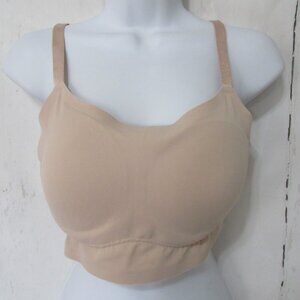 True and Co Bralette Bra M Medium Beige Tan Wireless Pullover